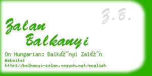 zalan balkanyi business card